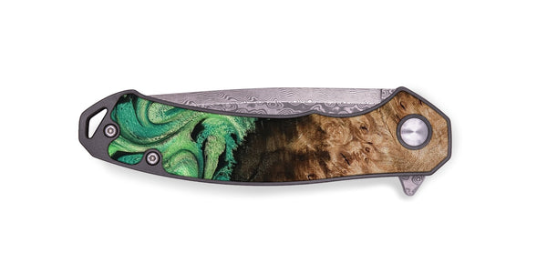 EDC Wood Pocket Knife - Jamie (Green, 800331)