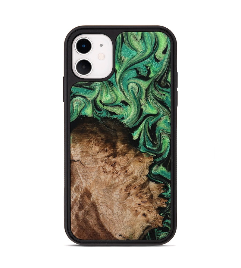 iPhone 11 Wood Phone Case - Jamie (Green, 800331)