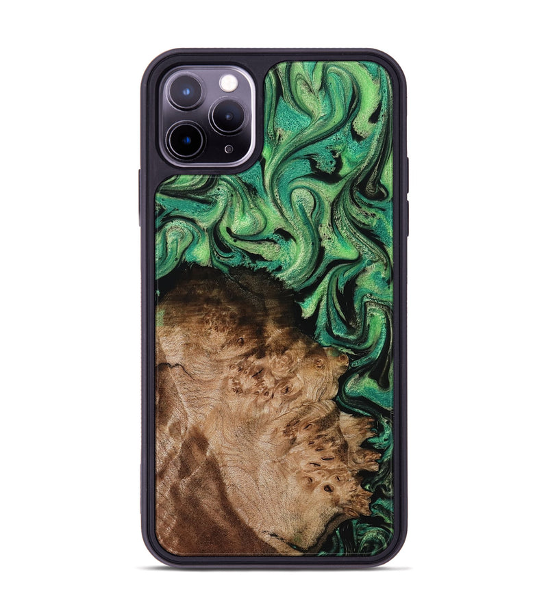 iPhone 11 Pro Max Wood Phone Case - Jamie (Green, 800331)