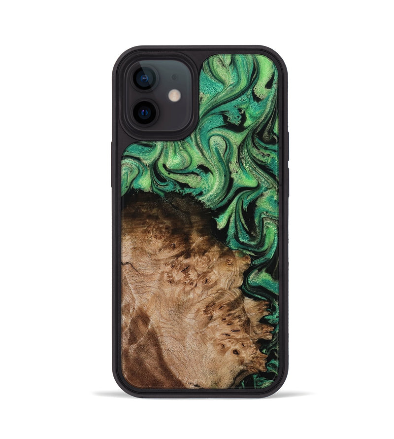iPhone 12 Wood Phone Case - Jamie (Green, 800331)
