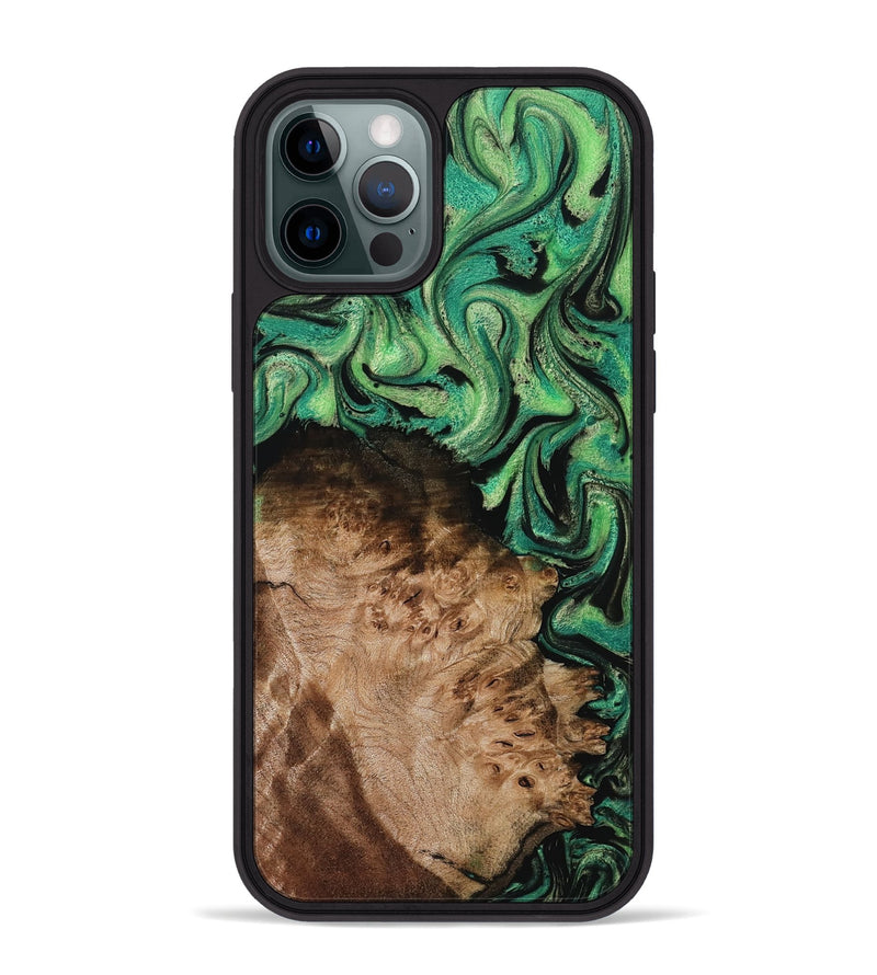 iPhone 12 Pro Max Wood Phone Case - Jamie (Green, 800331)