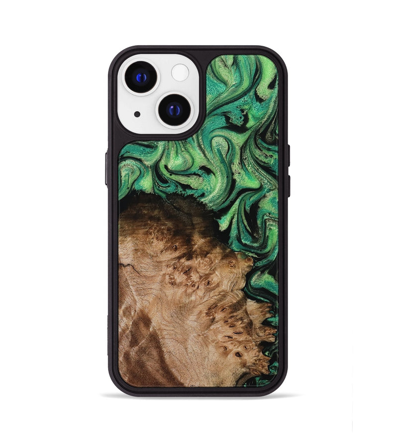 iPhone 13 Wood Phone Case - Jamie (Green, 800331)