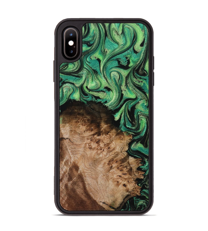 iPhone Xs Max Wood Phone Case - Jamie (Green, 800331)