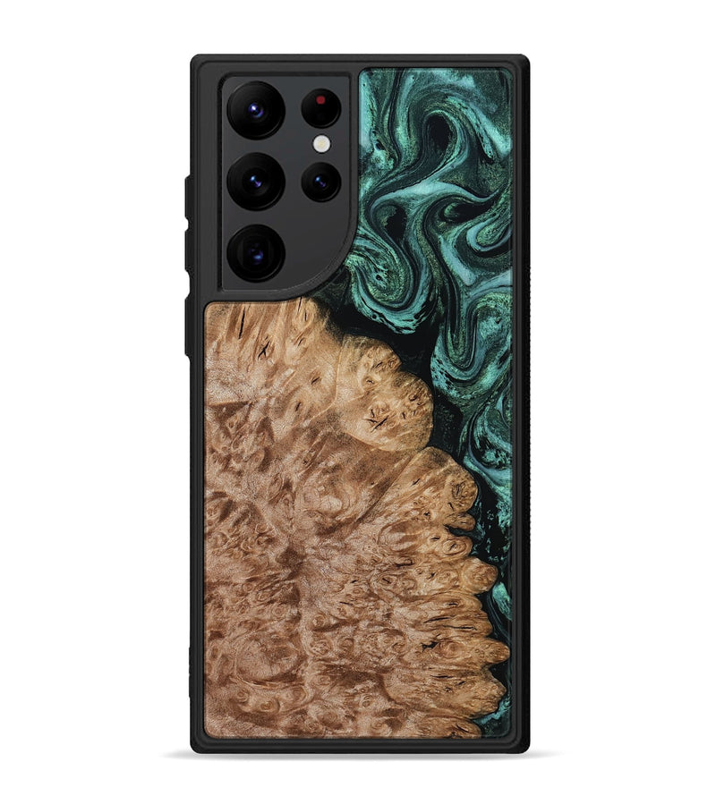 Galaxy S22 Ultra Wood Phone Case - Ali (Green, 800334)