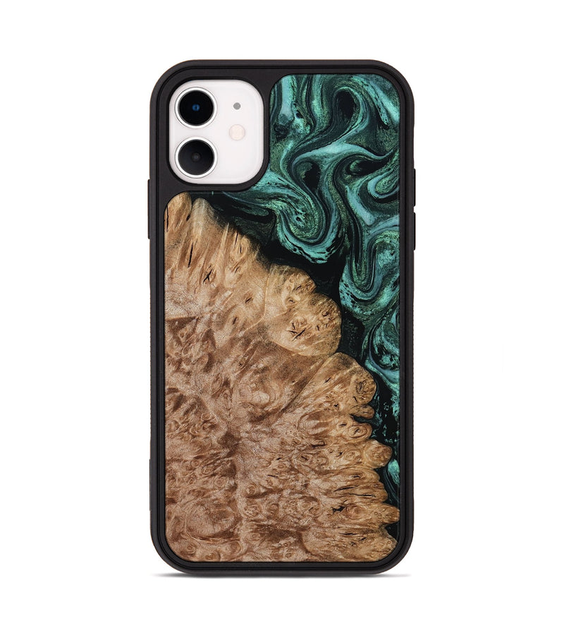 iPhone 11 Wood Phone Case - Ali (Green, 800334)