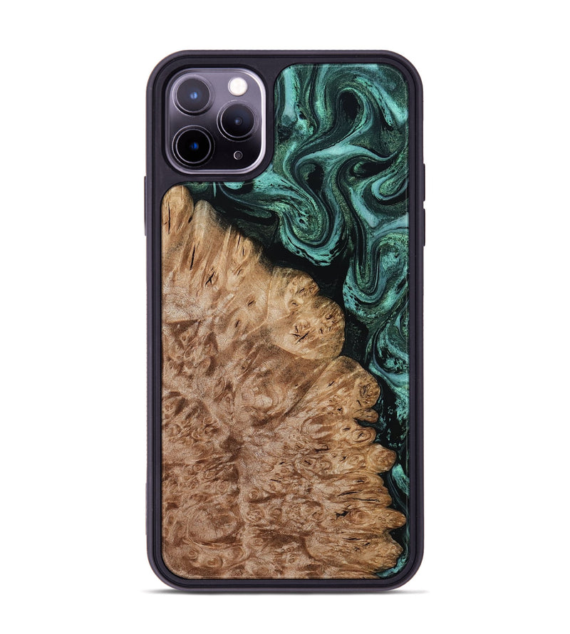 iPhone 11 Pro Max Wood Phone Case - Ali (Green, 800334)