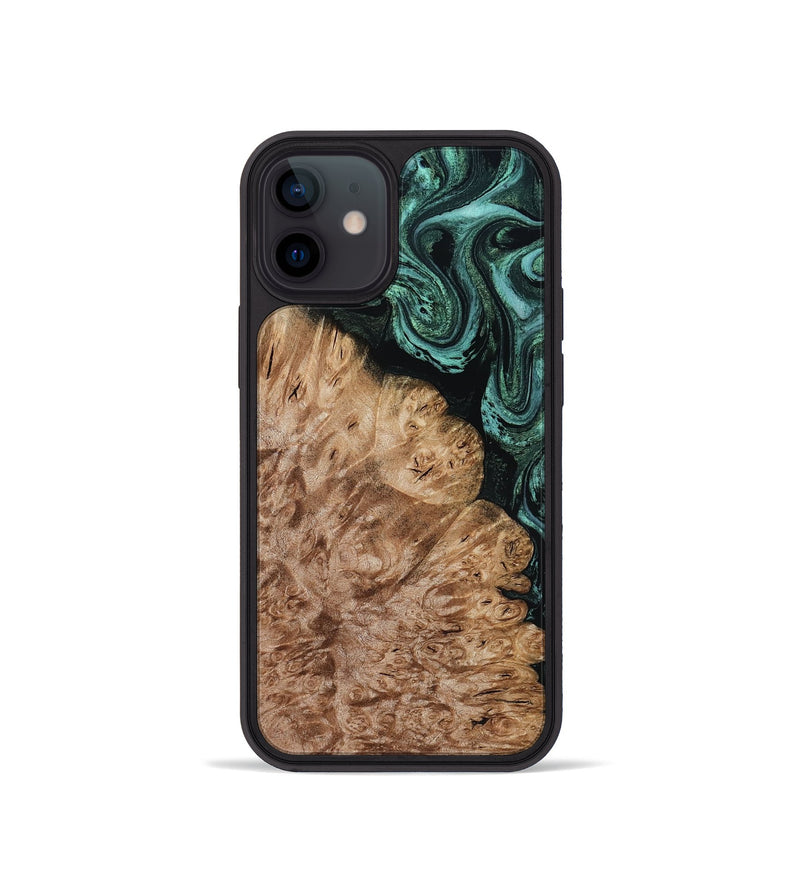 iPhone 12 mini Wood Phone Case - Ali (Green, 800334)