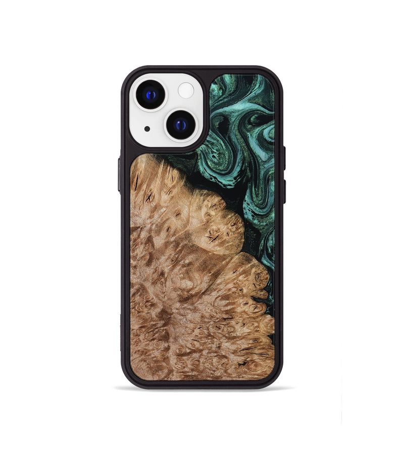 iPhone 13 mini Wood Phone Case - Ali (Green, 800334)
