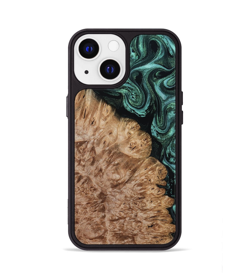 iPhone 13 Wood Phone Case - Ali (Green, 800334)