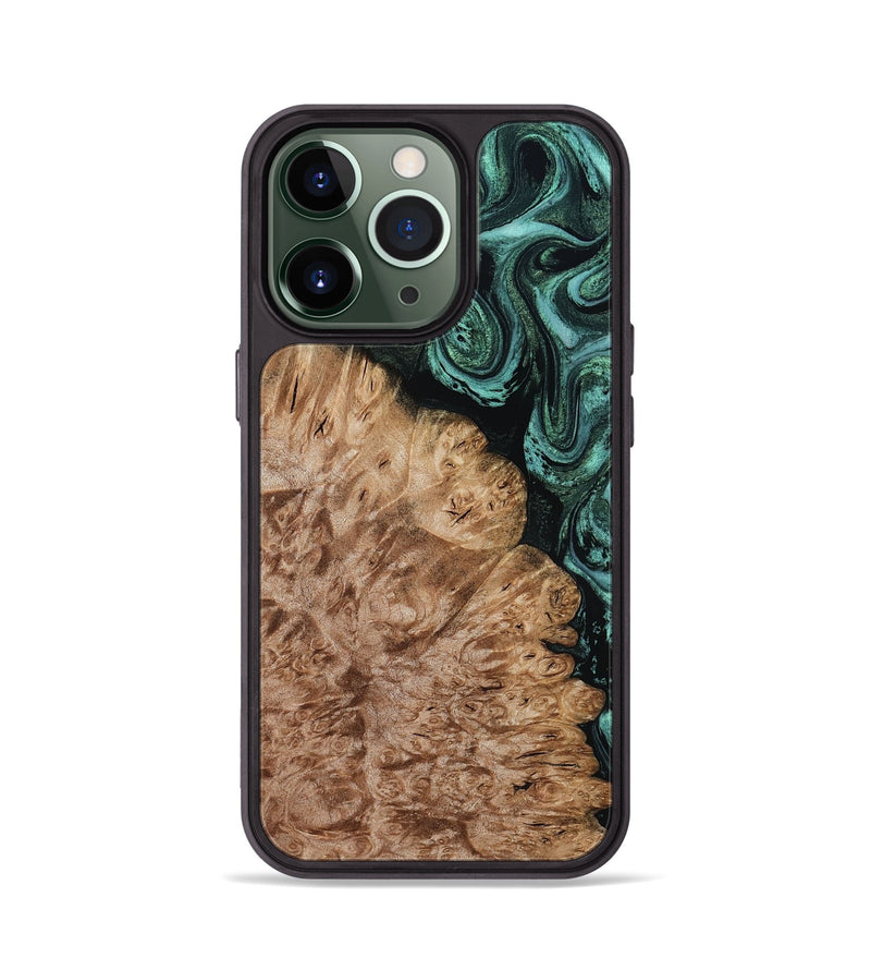iPhone 13 Pro Wood Phone Case - Ali (Green, 800334)