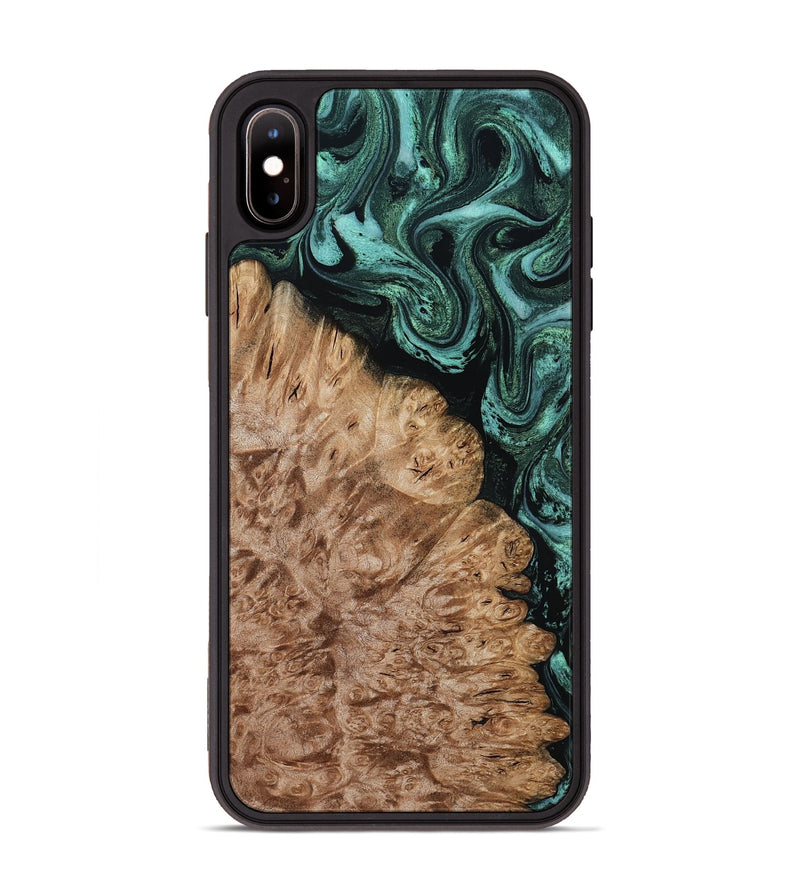 iPhone Xs Max Wood Phone Case - Ali (Green, 800334)