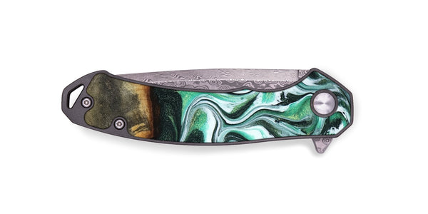 EDC Wood Pocket Knife - Nathaly (Green, 800335)