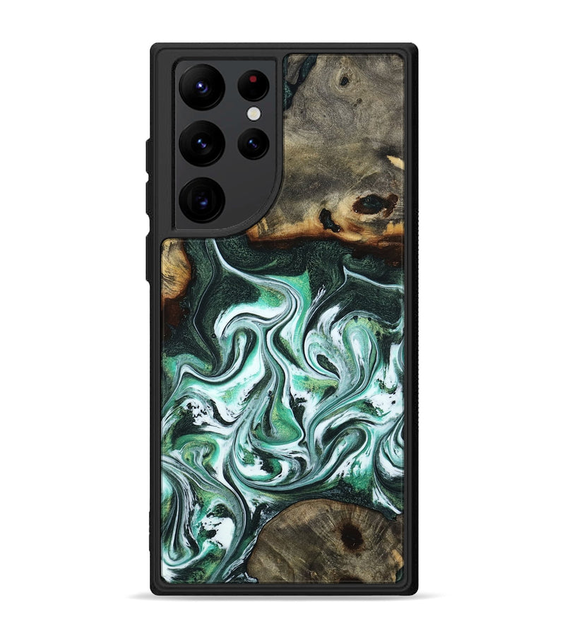 Galaxy S22 Ultra Wood Phone Case - Nathaly (Green, 800335)