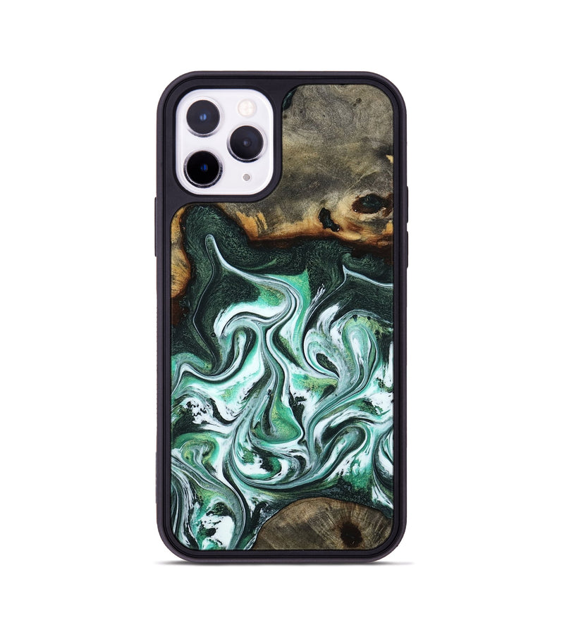 iPhone 11 Pro Wood Phone Case - Nathaly (Green, 800335)