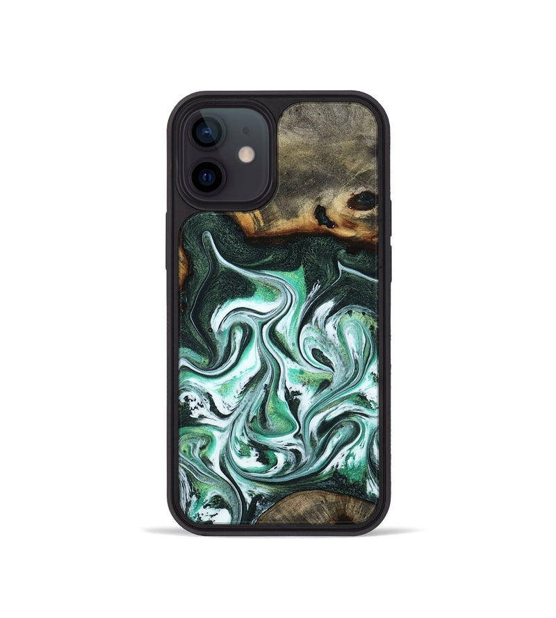 iPhone 12 mini Wood Phone Case - Nathaly (Green, 800335)