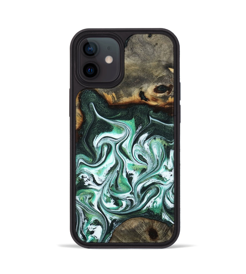 iPhone 12 Wood Phone Case - Nathaly (Green, 800335)
