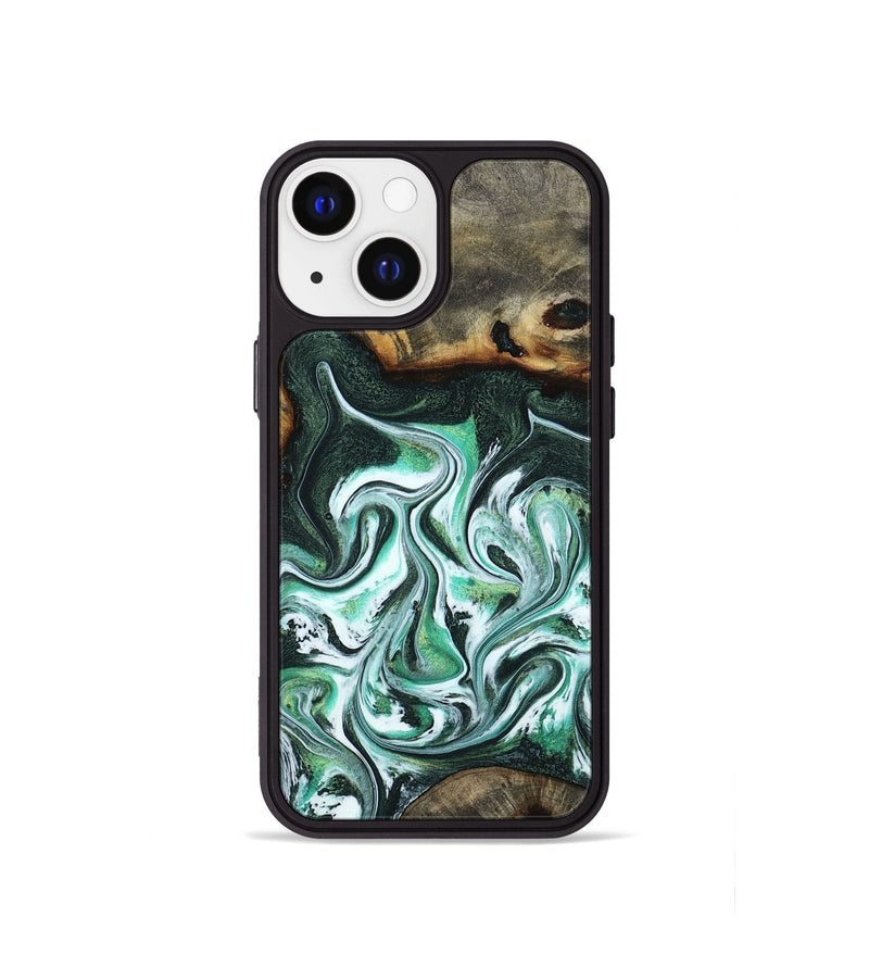 iPhone 13 mini Wood Phone Case - Nathaly (Green, 800335)