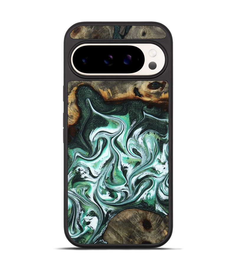 Pixel 9 Pro Wood Phone Case - Nathaly (Green, 800335)