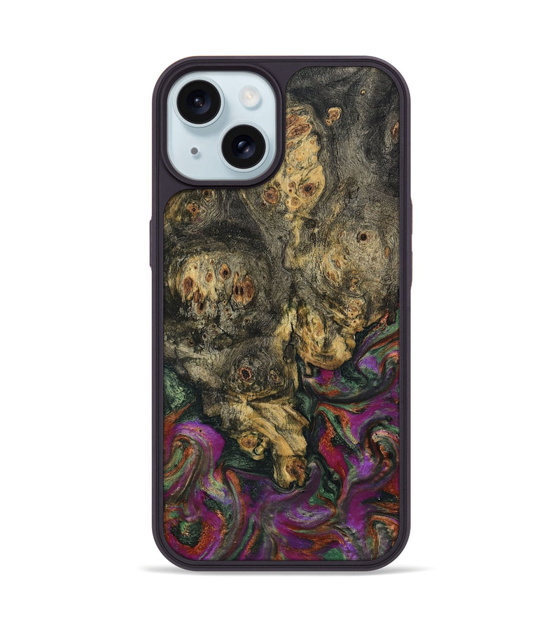 iPhone 15 Wood Phone Case - Duane (Green, 800336)