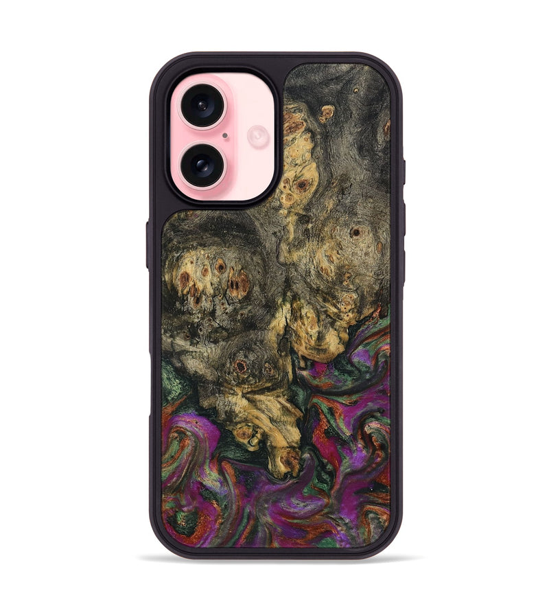 iPhone 16 Wood Phone Case - Duane (Green, 800336)