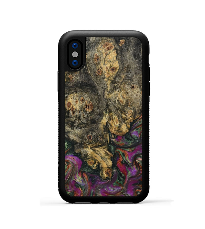 iPhone Xs Wood Phone Case - Duane (Green, 800336)