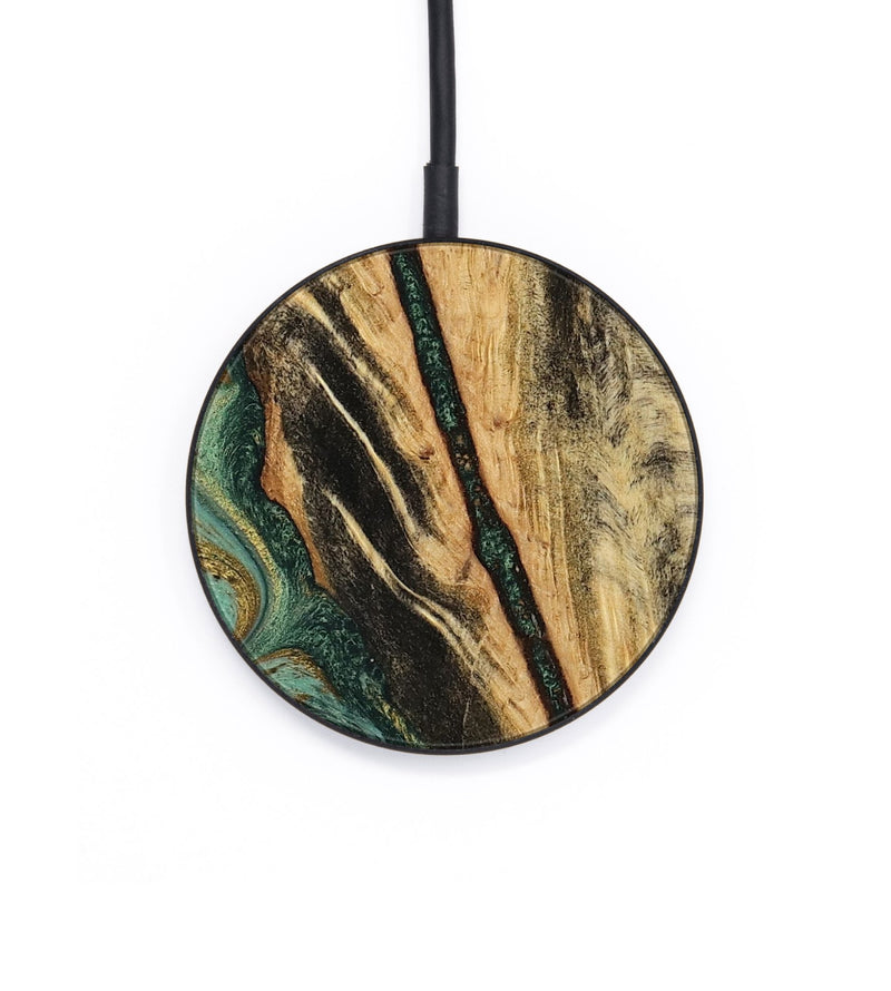 Circle Wood Wireless Charger - Anabel (Green, 800337)