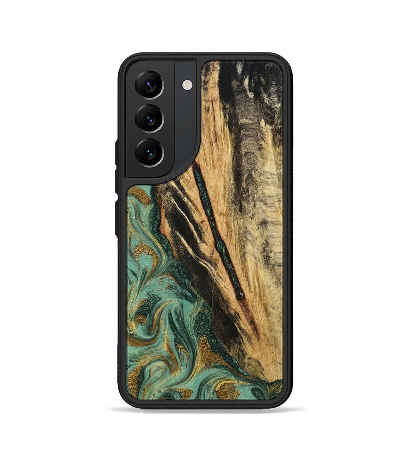 Galaxy S22 Wood Phone Case - Anabel (Green, 800337)