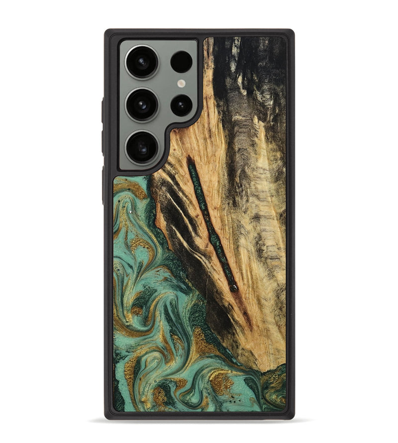 Galaxy S23 Ultra Wood Phone Case - Anabel (Green, 800337)