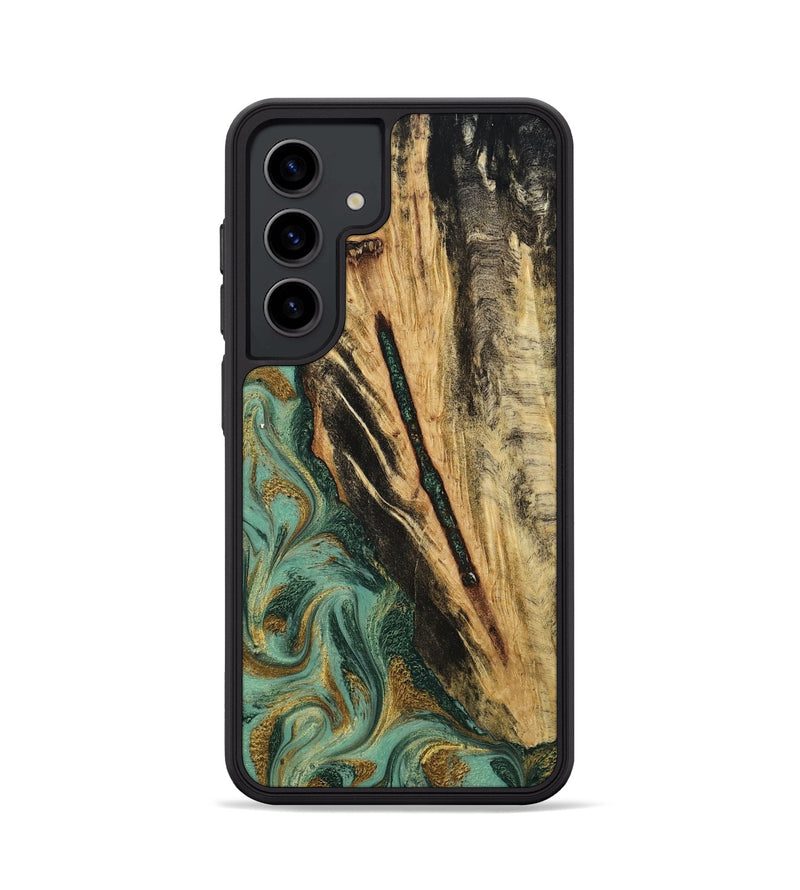 Galaxy S24 Wood Phone Case - Anabel (Green, 800337)