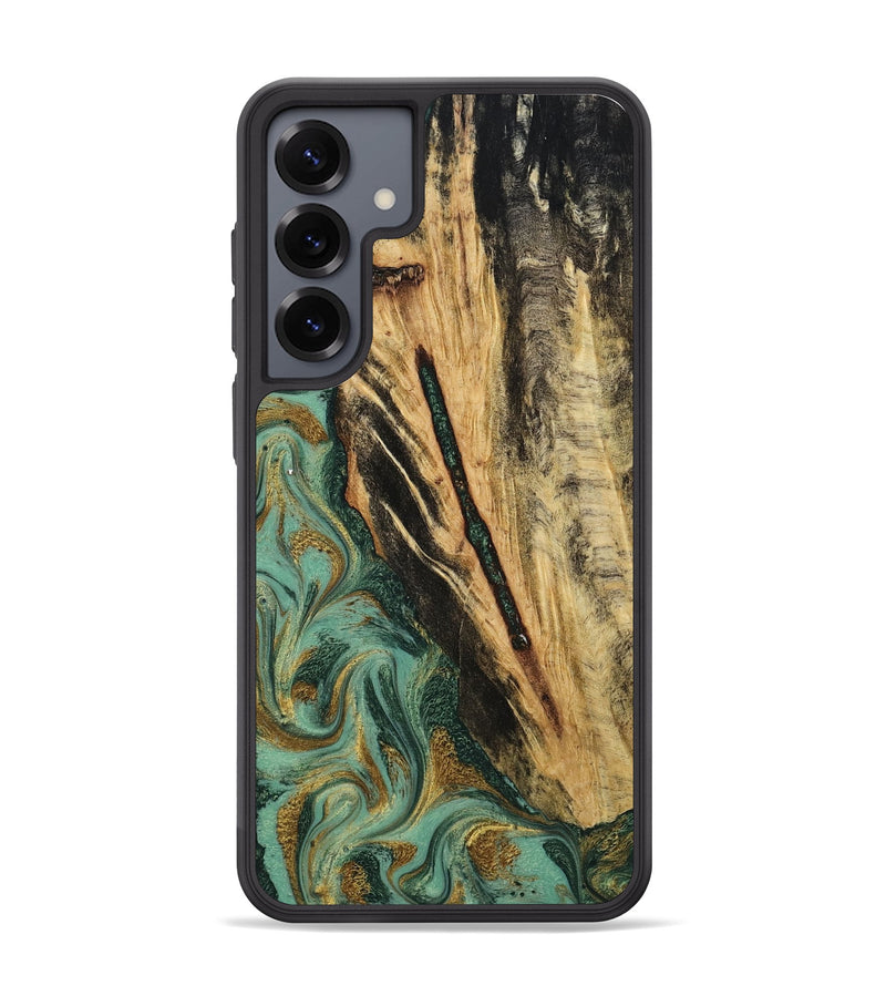 Galaxy S25 Plus Wood Phone Case - Anabel (Green, 800337)