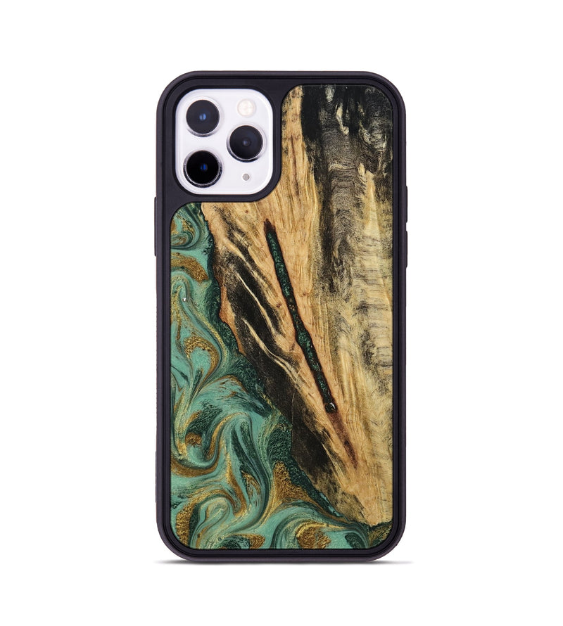 iPhone 11 Pro Wood Phone Case - Anabel (Green, 800337)