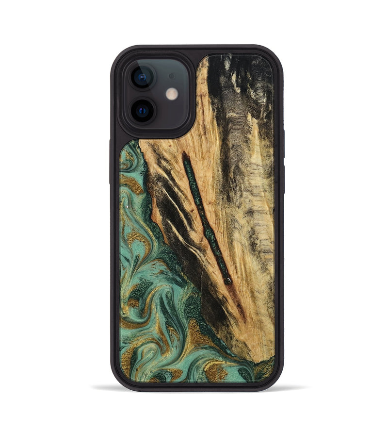 iPhone 12 Wood Phone Case - Anabel (Green, 800337)