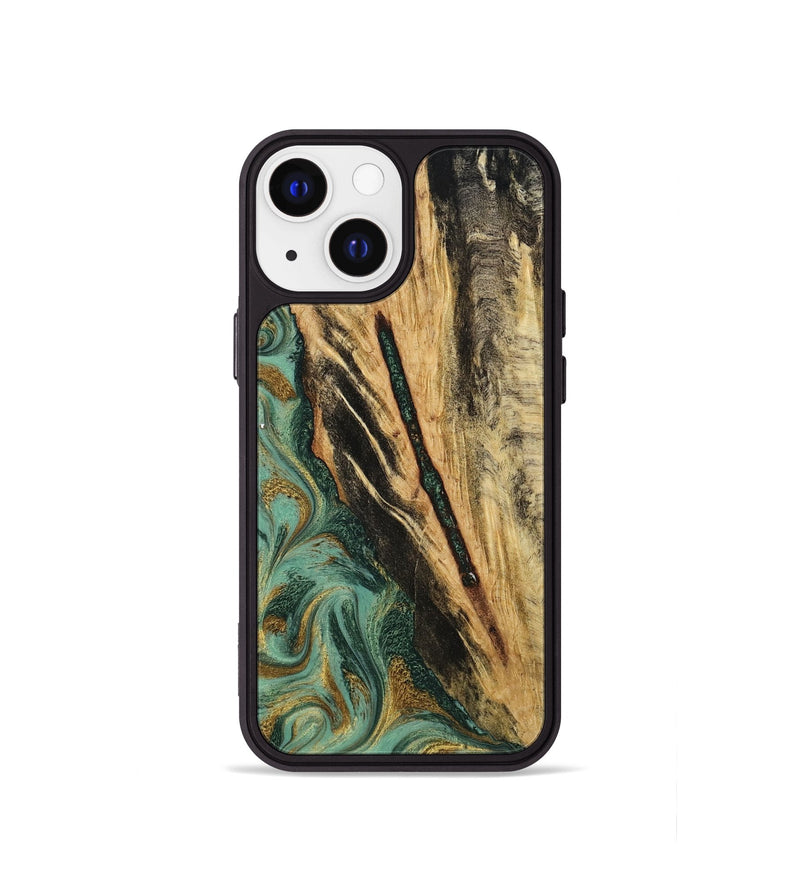 iPhone 13 mini Wood Phone Case - Anabel (Green, 800337)