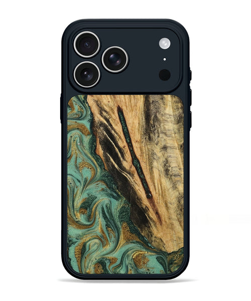 iPhone 17 Pro Max Wood Phone Case - Anabel (Green, 800337)