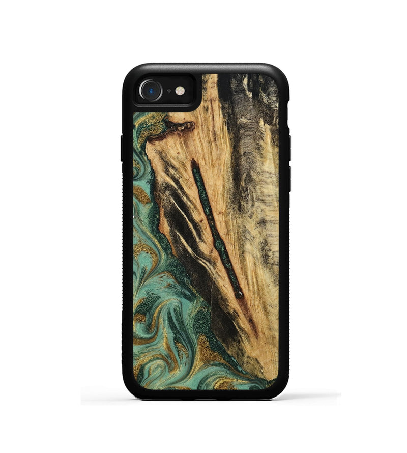 iPhone SE Wood Phone Case - Anabel (Green, 800337)