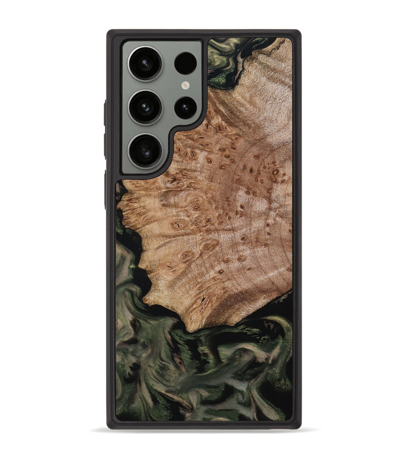Galaxy S23 Ultra Wood Phone Case - Mila (Green, 800339)
