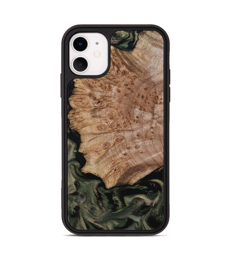 iPhone 11 Wood Phone Case - Mila (Green, 800339)