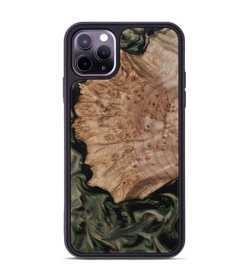 iPhone 11 Pro Max Wood Phone Case - Mila (Green, 800339)