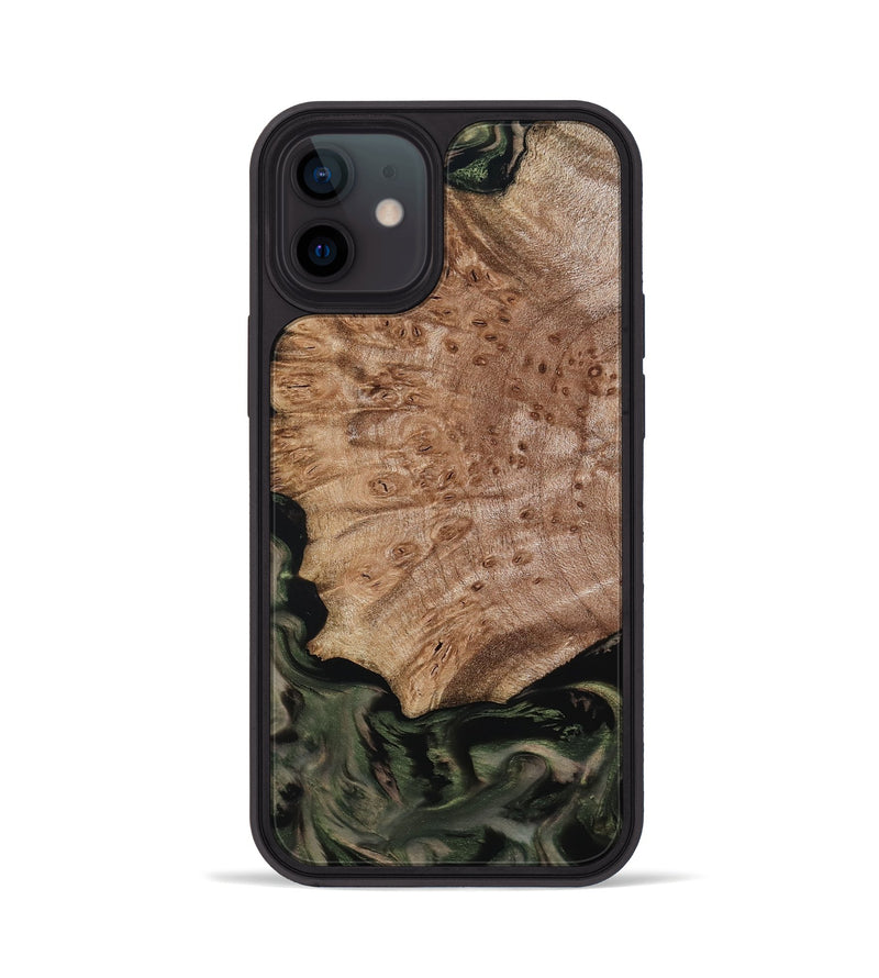 iPhone 12 Wood Phone Case - Mila (Green, 800339)