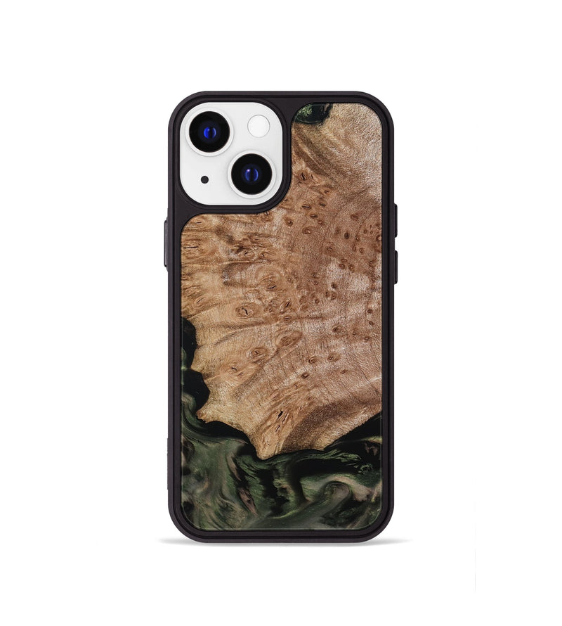 iPhone 13 mini Wood Phone Case - Mila (Green, 800339)