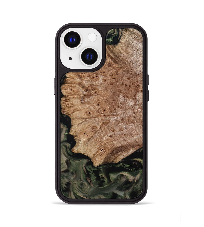 iPhone 13 Wood Phone Case - Mila (Green, 800339)