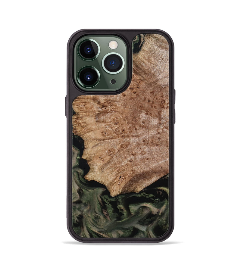 iPhone 13 Pro Wood Phone Case - Mila (Green, 800339)