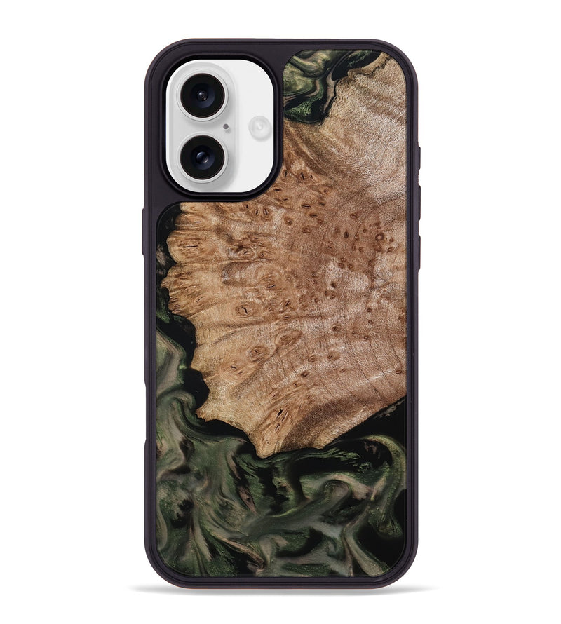 iPhone 16 Plus Wood Phone Case - Mila (Green, 800339)