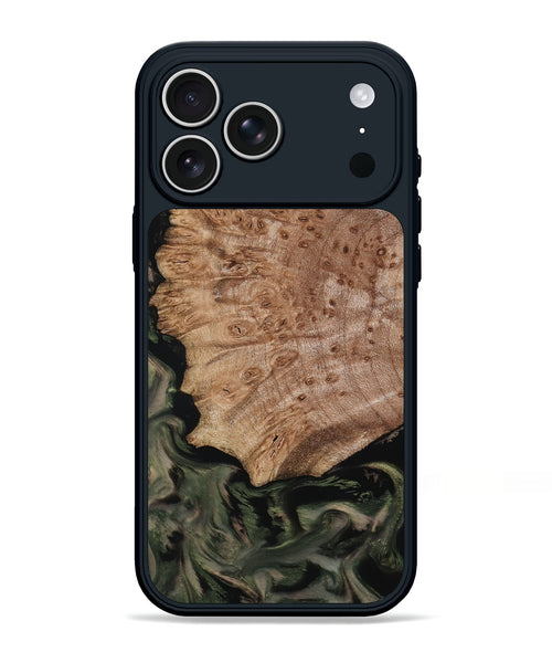 iPhone 17 Pro Max Wood Phone Case - Mila (Green, 800339)