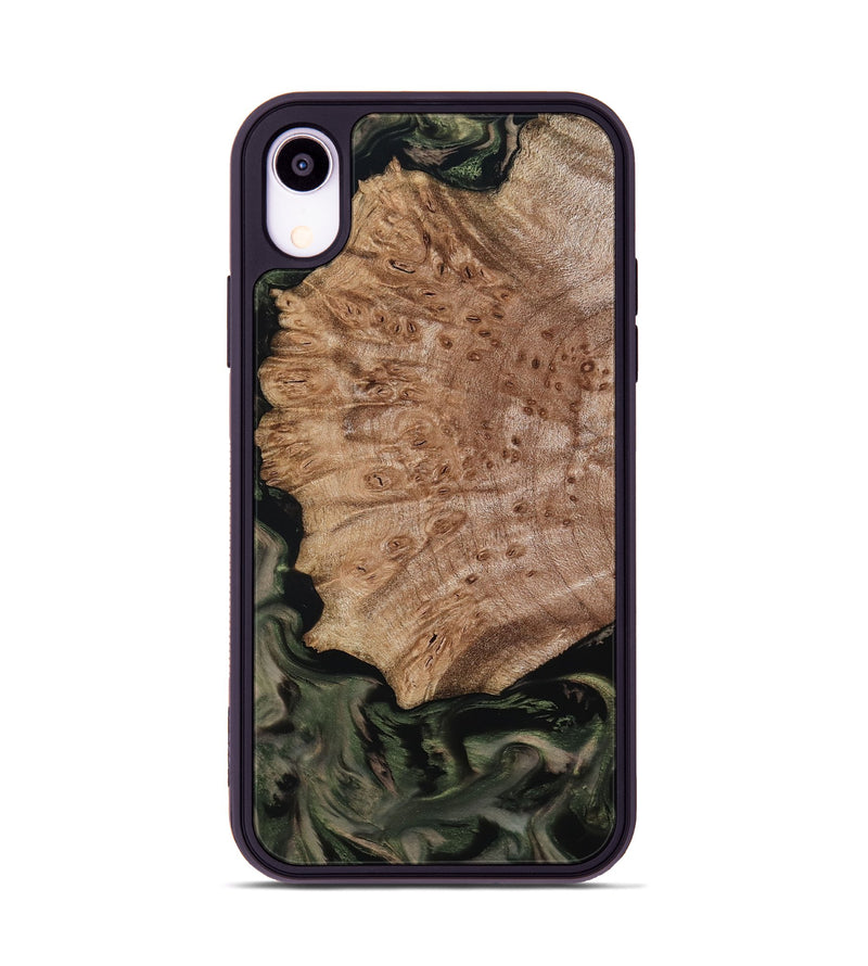 iPhone Xr Wood Phone Case - Mila (Green, 800339)