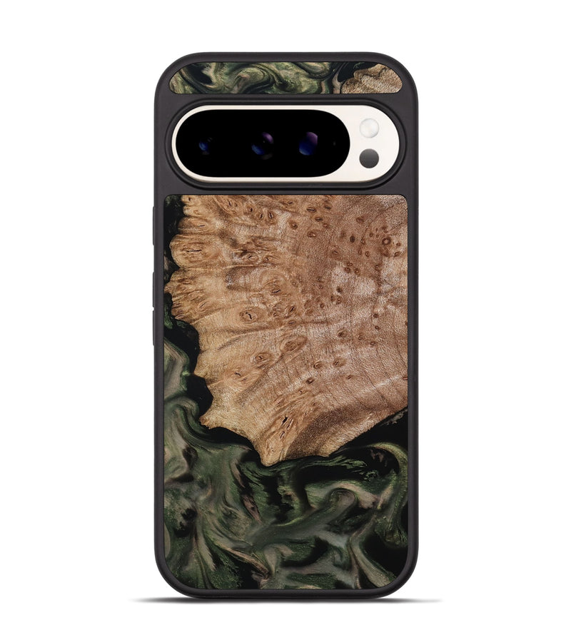 Pixel 9 Wood Phone Case - Mila (Green, 800339)