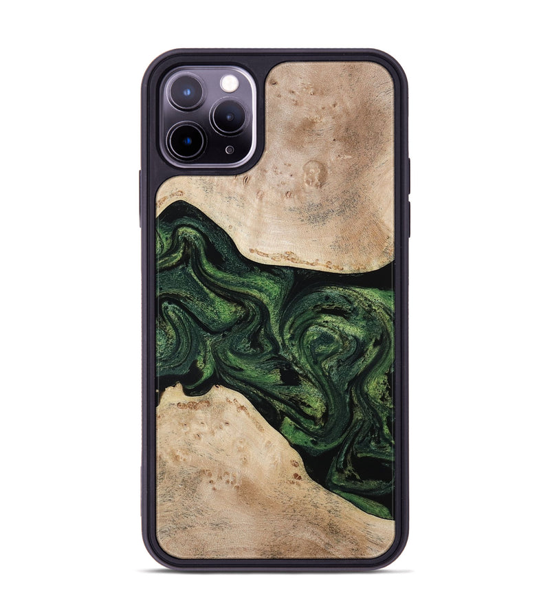 iPhone 11 Pro Max Wood Phone Case - Osiris (Green, 800340)