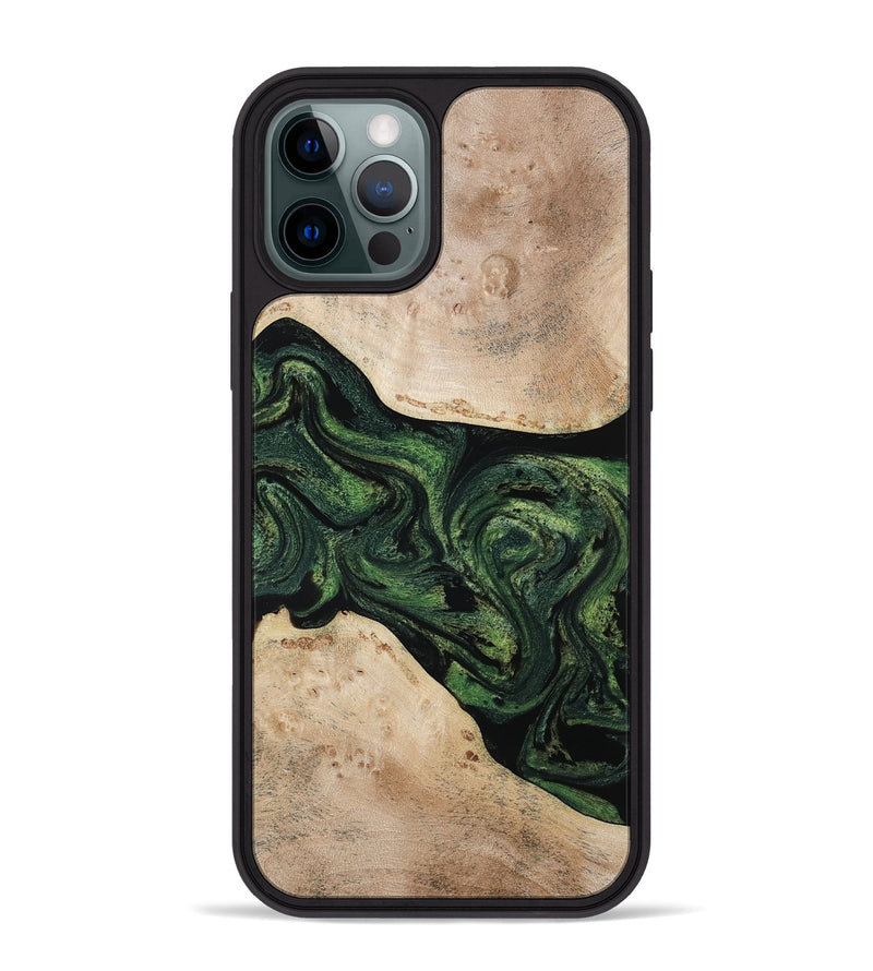 iPhone 12 Pro Max Wood Phone Case - Osiris (Green, 800340)