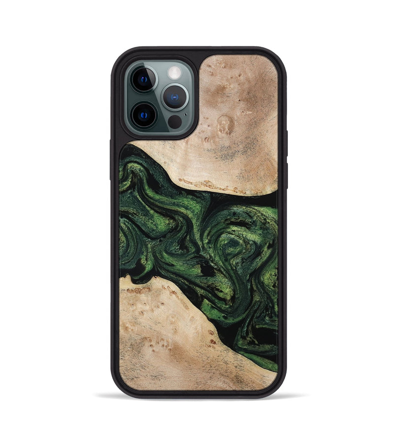 iPhone 12 Pro Wood Phone Case - Osiris (Green, 800340)
