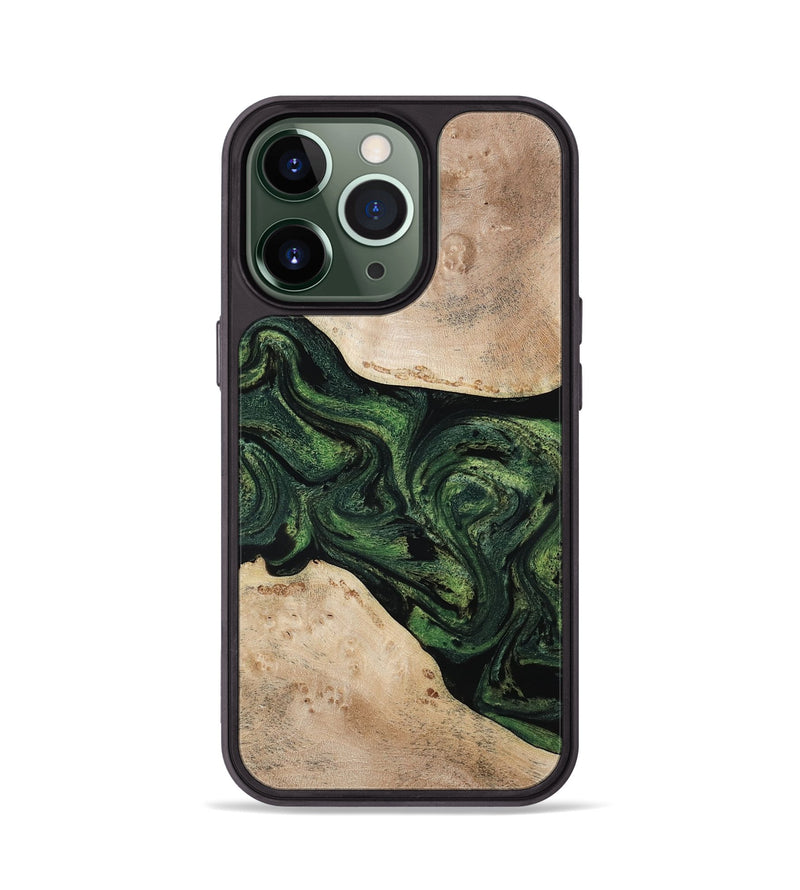 iPhone 13 Pro Wood Phone Case - Osiris (Green, 800340)